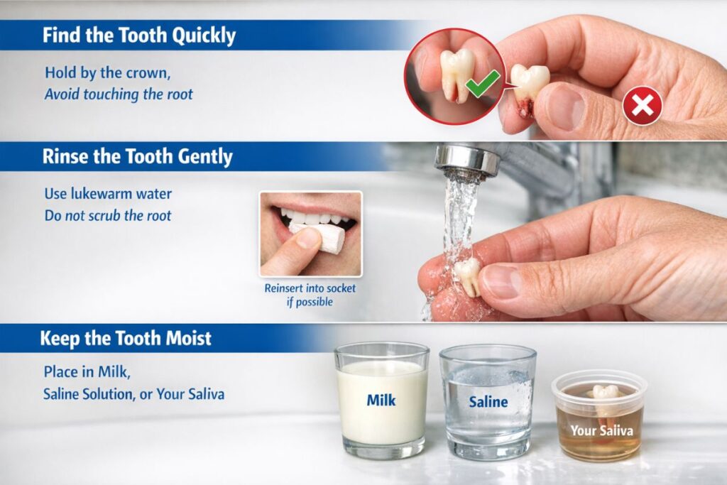Immediate Action for a Knocked-Out Tooth